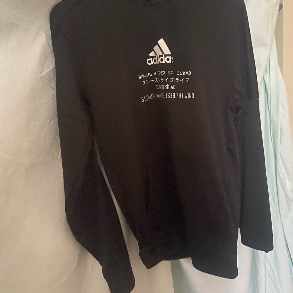 Adidas jacket black multi language